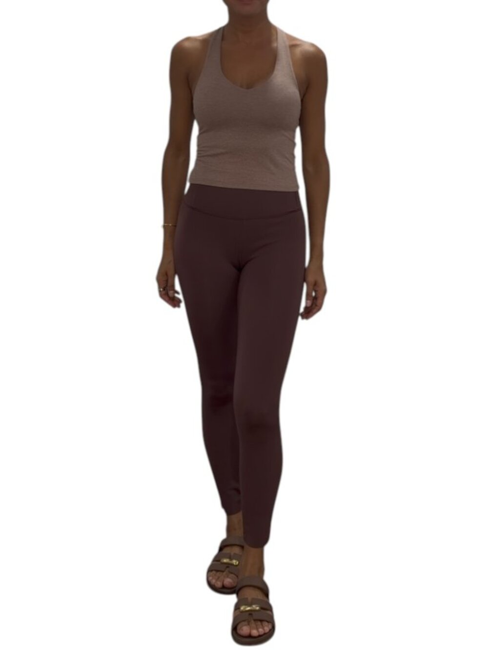 Vuori Brown Full Length Leggings High Rise Size S